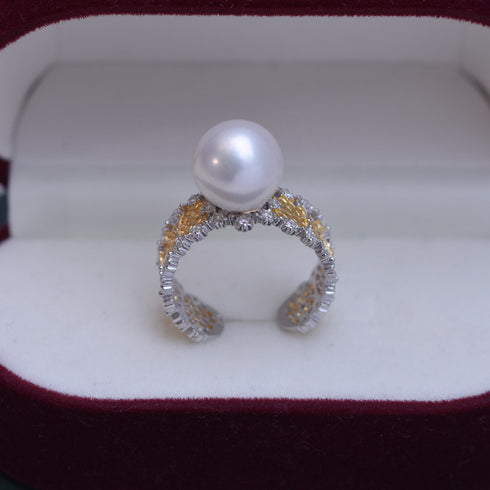 10-11mm Freshwater Pearl & Nyssa Ring - House Of Pearls
